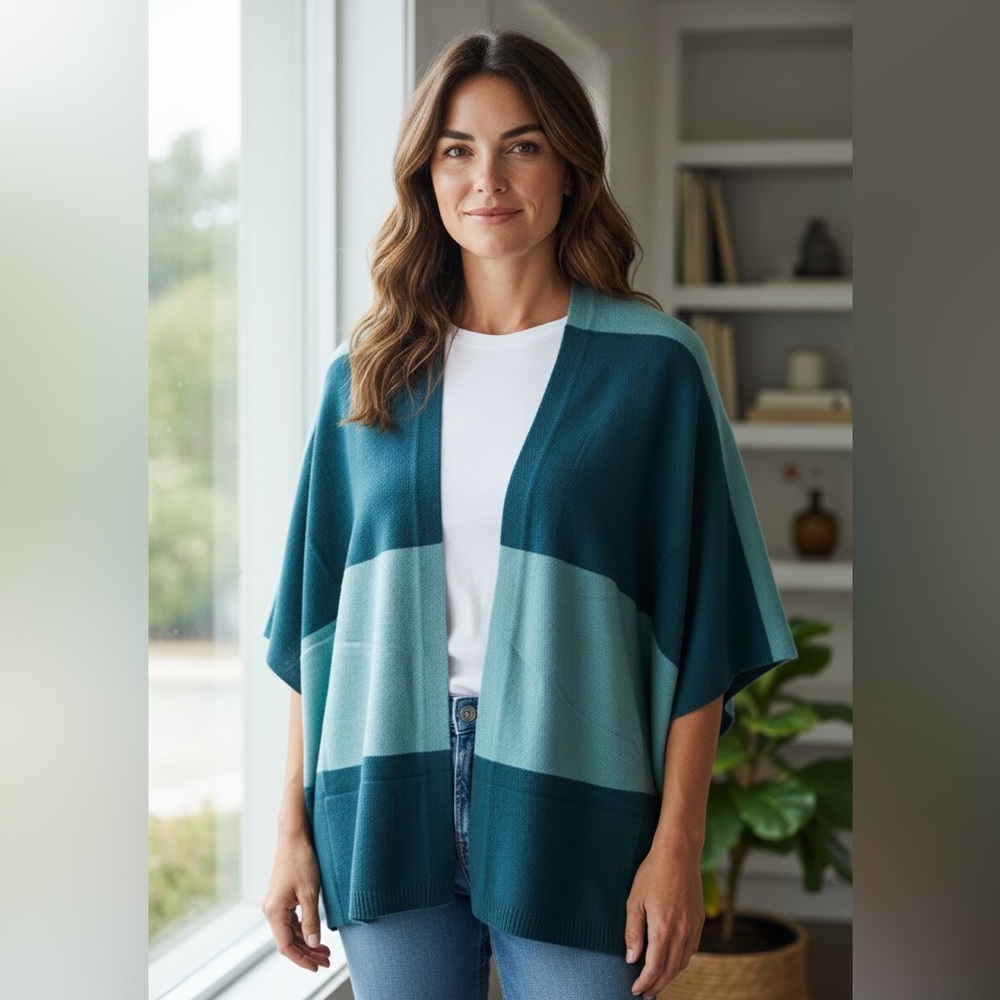 Colleen Lopez Color Block Sweater NWT • M/L • Bold Knit Statement Layer